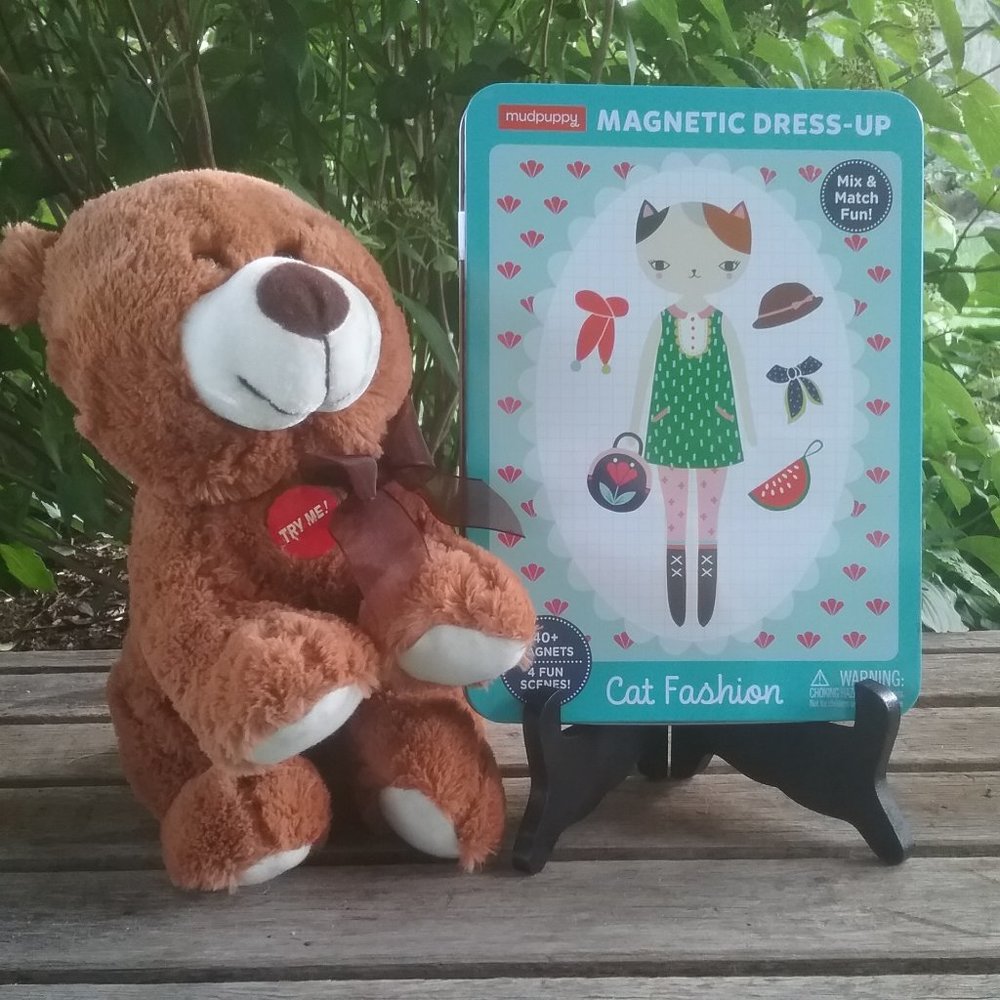 Mudpuppy Magnetic Dress up Cat Fashion &Plush Bear